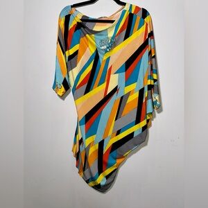 EUC HAK Abstract Asymmetrical‎ Shirt - Medium
